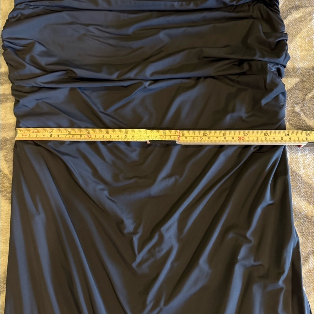 Lulus Black NWOT two piece scrunched skirt set Sz L - Picture 12 of 13